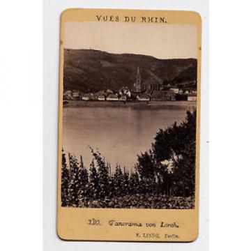 CDV - PHOTO - ALLEMAGNE - Panorama LORCH - E. Linde - Vues du Rhin, vers 1880.