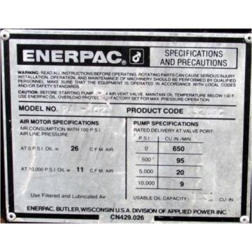 ENERPAC PAM-1021 AIR HYDRAULIC PUMP