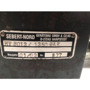 Sebert-Nord HV 6013 High Pressure Hand Pump 1350 Bar Capacity *Free Shipping*