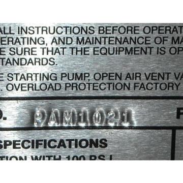 PAM-1021 Rebuilt Enerpac Air/Hydraulic Pump, 10,000psi, 2Way Valve