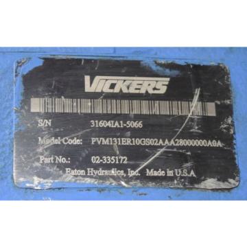 New Vickers Hydraulic Motor PVM131ER10GS02AAA28000000A0A Part No. 02-335175