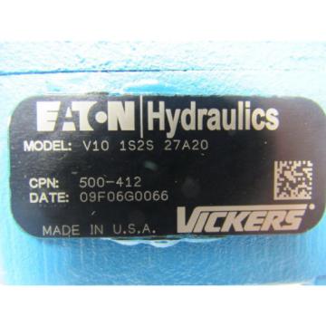 Vickers V10 1S2S 27A20 Single Vane Hydraulic Pump 1&#034; Inlet 1/2&#034; Outlet