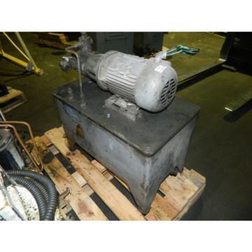 2 HP AC Motor w/ Continental Hydraulic Pump and Tank, PVR6-6B0B-RF-0-1-F, Used