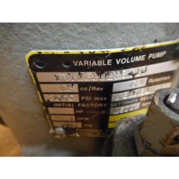 Parker PVP23302R6T10 Variable Volume Pump 23cc/Rev CW 3000PSI J30D618 P 1800RPM