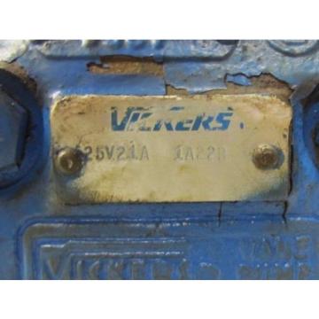 VICKERS 25V21A 1A22R 25V21A1A22R 7/8&#034; APPROX. SHAFT HYDRAULIC VANE PUMP REBUILT