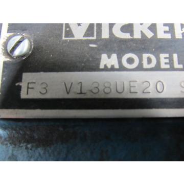 Vickers F3 V138UE20 Intermediate Series Vane Type Double Pump 23GPM Foot Mount