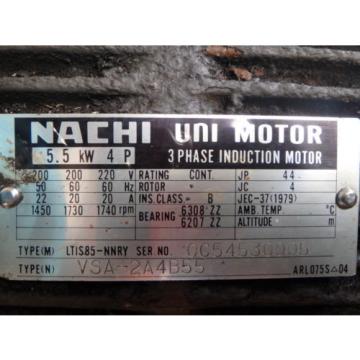 Nachi Variable Vane Pump &amp; Motor_PVS-2B-35N1-11_LTIS85-NNRY_UPV-2A-35N1-5.5-4-11