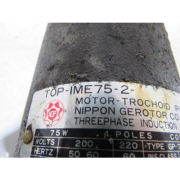Nippon TOP-IME75-2 Trochoid Pump Hydraulic W/Tank From an Okuma LC20-2SC