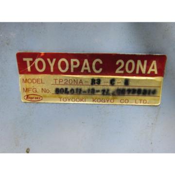 Toyopac TP20NA-B3-C-E Hydraulic Power Unit 1.5Kw 200/220V 3ph 4 Gallon Tank