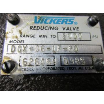 Vickers HYDRAULIC Pressure Reducing Valve DGX-06-1f-60 DGX061f60 626464 2000PSI