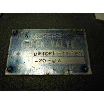 VICKERS TOKYO KEIKI DF10P1-16-65-20-JA HYDRAULIC CHECK VALVE NOS CONDITION