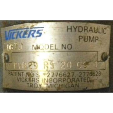 VICKERS HYDRAULIC PUMP MODEL # PVB29 RS 20CC11, D87J