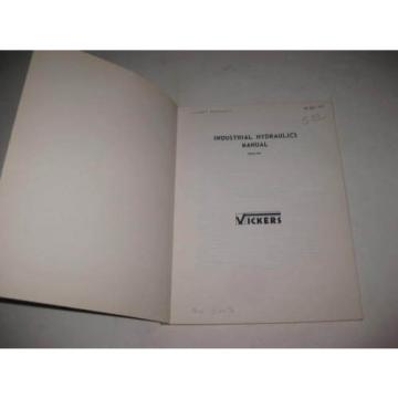 1960 VICKERS Machinery Division INDUSTRIAL HYDRAULICS MANUAL 935100