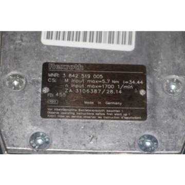 Bosch/Rexroth 3-842-519-005 Gear Box For Conveyor Drive 3842519005 origin