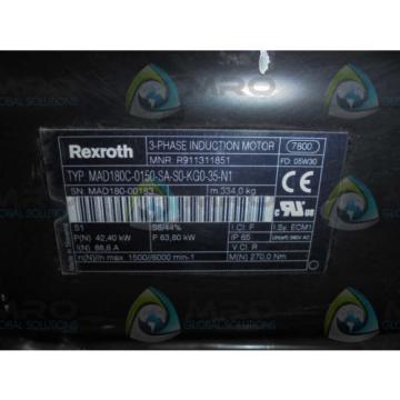 REXROTH MAD180C-0150-SA-S0-KG0-35-N1 3-PHASE INDUCTION MOTOR Origin IN BOX
