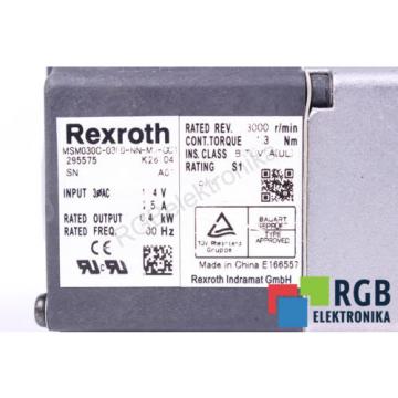 REXROTH MSM030C-0300-NN-M0-CC1 R911295575 04KW 114V 25A 200HZ REXROTH ID35507