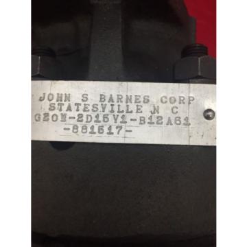 ONE NEW JOHN S. BARNES Rotary Pump Hydraulic G20W-2D15V1