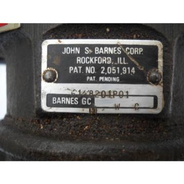JOHN S BARNES CORP TRIPLE HYDRAULIC PUMP 6148201P01 WITH 3/4&#034; ROUND SHAFT