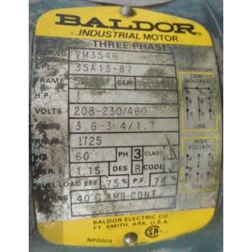HYDRAULIC PUMP W/BALDOR MOTOR VM3546 &amp; 5 GALLON TANK D5-1.5X, 12.5 X 12.5 X 10