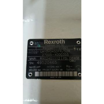 REXROTH HYDRAULIC  AXIAL PISTON PUMP LA10V045DFR/52R R902401112/001 NEW