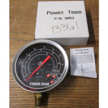 NEW NOS Power Team SPX 9059 Hydraulic Pressure Gauge