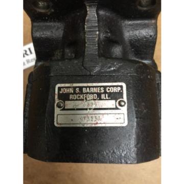 John S. Barnes Corp. 6294 Hydraulic Gear Pump. 4F653A.  Loc 33A