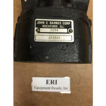 John S. Barnes Corp. 7294 Hydraulic Gear Pump. 4F652A.  Loc 20A