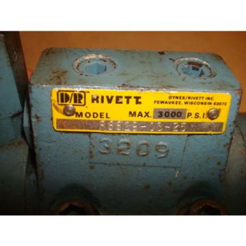 USED RIVETT 3000 PSI  HYDRAULIC PUMP VALVE  NO. P8829-03-25 AE1233