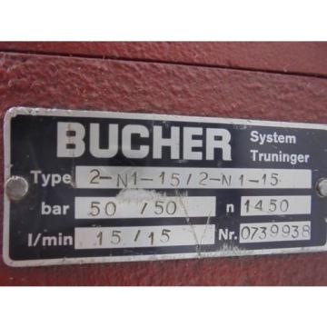 Bucher 3/4&#034; NPT 2-N1-15/2-N1-15 Hydraulic Gear Pump