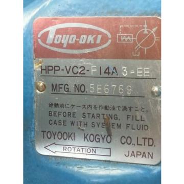 TOYOOKI KOGYO GG5D6520.Y.NC-0971 HYDRAYLIC PUMP W/ MOTOR TOSHIBA 3 PHASE
