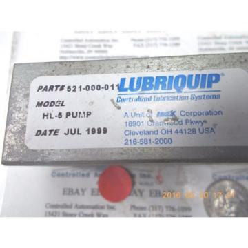 Lubriquip 521-000-011 Hydraulic Pump