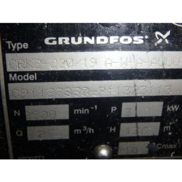 Grundfos Pump CRK2-220/19 A-W-A AUUV_CRK222019AWAAUUV_USED