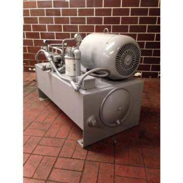 Parker Hydraulic Oil Power Unit Parker-Pump Lincoln Electric AC Motor 25hp