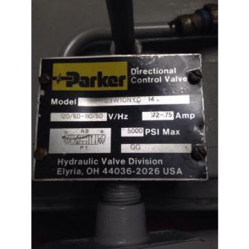 Parker Hydraulic Oil Power Unit Parker-Pump Lincoln Electric AC Motor 25hp
