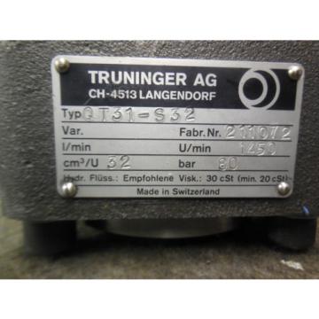 NEW TRUNINGER AG HYDRAULIC PUMP QT31-S32