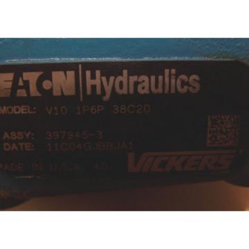 NEW EATON VICKERS HYDRAULIC SINGLE VANE DISPLACEMENT PUMP V101P6P38C20