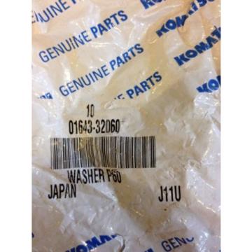 New Komatsu OEM Washer 01643-32060 Warranty! Fast Shipping!