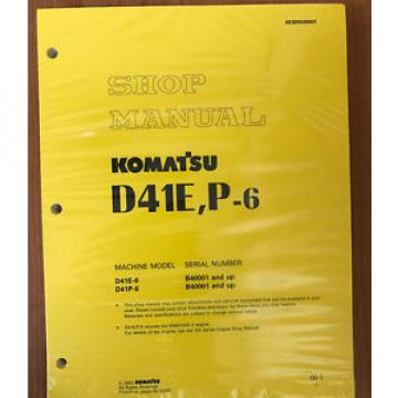 Komatsu D41E-6, D41P-6 w/ 6D102E-2 Engine Service Printed Manual