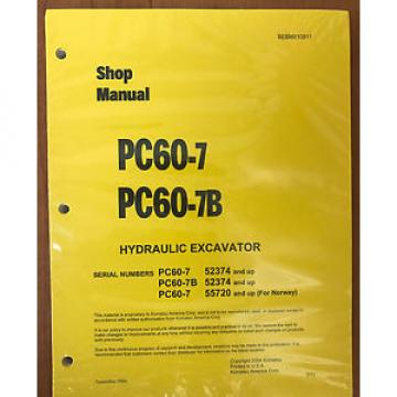 Komatsu Service PC60-7 PC60-7B Excavator Shop Manual Repair