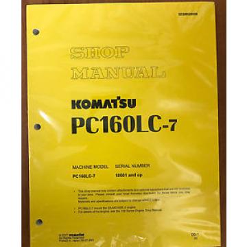 Komatsu Service PC160LC-7 Shop Repair Manual NEW