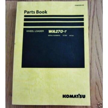 KOMATSU WHEEL LOADER WA270-7 PARTS BOOK SERIAL NUMB 81344 AND UP