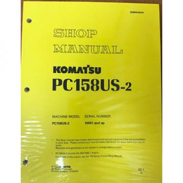 Komatsu Service PC158US-2, PC158USLC-2 Shop Manual NEW