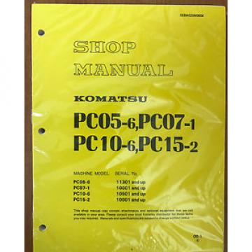 Komatsu PC05-6 PC07-1 PC10-6 PC15-2 Shop Service Repair Printed Manual