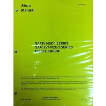 Komatsu SA12V140-1 Series Engine Factory Shop Service Repair Manual