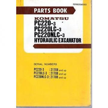 Komatsu PC220-3 LC-3  NLC-3 Hydraulic Excavator Parts Book 1986 7337E