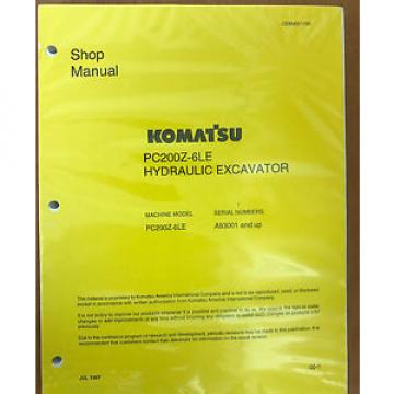 Komatsu Service PC200Z-6LE Shop Manual Book NEW