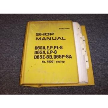 Komatsu D60PL-8 D65A-8 D65E-8 Bulldozer Dozer Crawler Shop Service Repair Manual