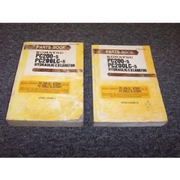 Komatsu PC200-5 PC200LC-5 Hydraulic Excavator Parts Catalog Manual Guide Set