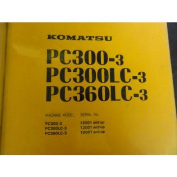 Komatsu PC300-3 PC300LC-3 PC360LC-3 Excavator Shop Manual