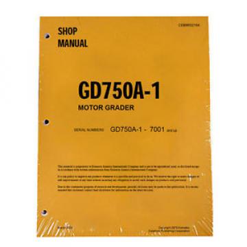 Komatsu Service GD750A-1 Series Mobile Grader Printed Manual